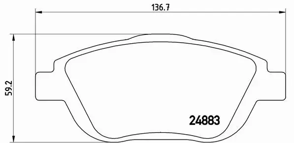 BREMBO TARCZE+KLOCKI PRZÓD PEUGEOT 2008 283MM 