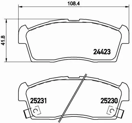 BREMBO KLOCKI HAMULCOWE PRZÓD P 61 108 