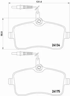 BREMBO KLOCKI HAMULCOWE PRZÓD PEUGEOT 407 