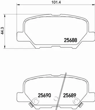 BREMBO TARCZE+KLOCKI TYŁ MITSUBISHI ASX 302MM 