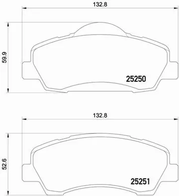 BREMBO TARCZE+KLOCKI PRZÓD PEUGEOT 301 266MM 