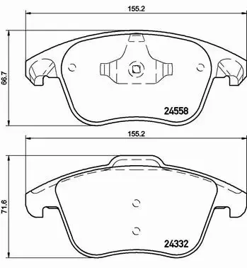 BREMBO Zestaw klocków hamulcowych, hamulce tarczowe P 61 117 