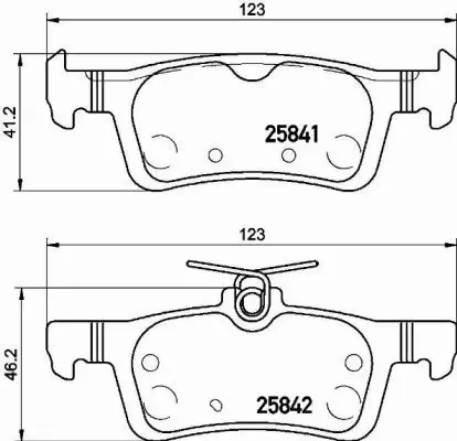 BREMBO Zestaw klocków hamulcowych, hamulce tarczowe P 61 121 