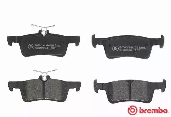 BREMBO Zestaw klocków hamulcowych, hamulce tarczowe P 61 121 