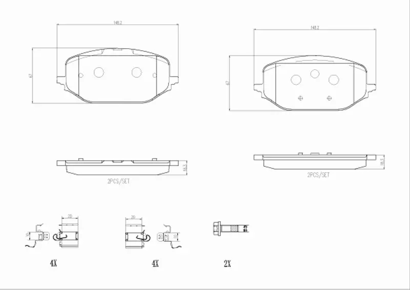 BREMBO KLOCKI HAMULCOWE P 61 142 