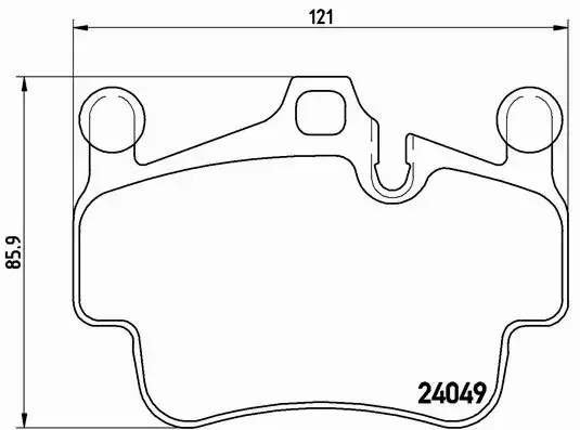 BREMBO Zestaw klocków hamulcowych, hamulce tarczowe P 65 015 