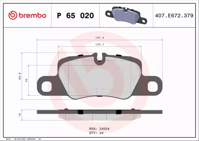 BREMBO TARCZE+KLOCKI T PORSCHE PANAMERA 970 330MM 