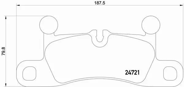 BREMBO Zestaw klocków hamulcowych, hamulce tarczowe P 65 027 