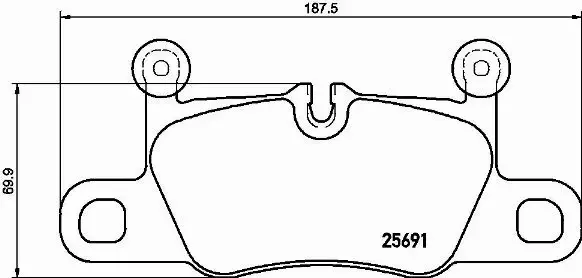 BREMBO Zestaw klocków hamulcowych, hamulce tarczowe P 65 031 