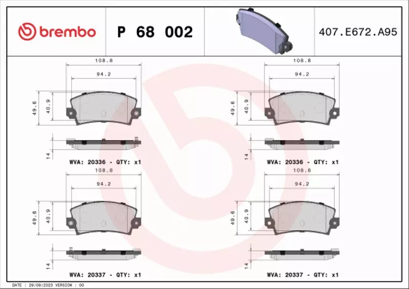 BREMBO TARCZE+KLOCKI TYŁ RENAULT ESPACE II 254MM 