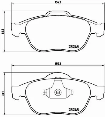 BREMBO Zestaw klocków hamulcowych, hamulce tarczowe P 68 032 