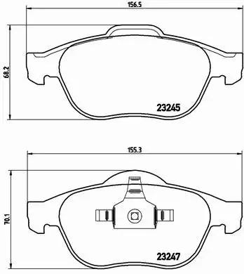 BREMBO Zestaw klocków hamulcowych, hamulce tarczowe P 68 040 