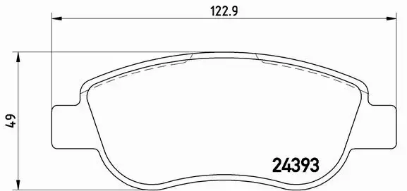 BREMBO Zestaw klocków hamulcowych, hamulce tarczowe P 68 049 