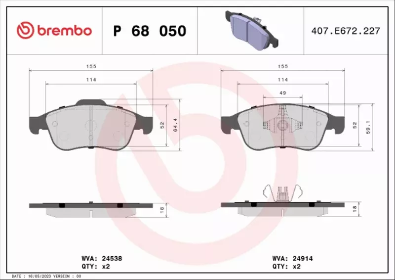 BREMBO TARCZE+KLOCKI PRZÓD RENAULT CAPTUR I 280MM 