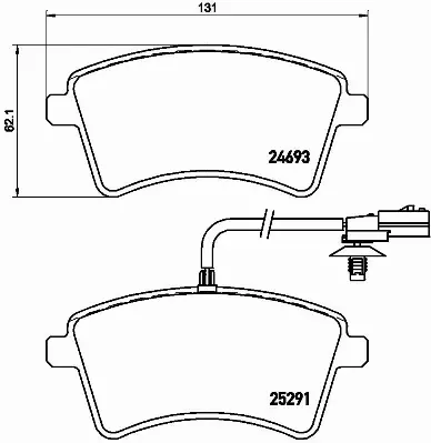 BREMBO Zestaw klocków hamulcowych, hamulce tarczowe P 68 058 