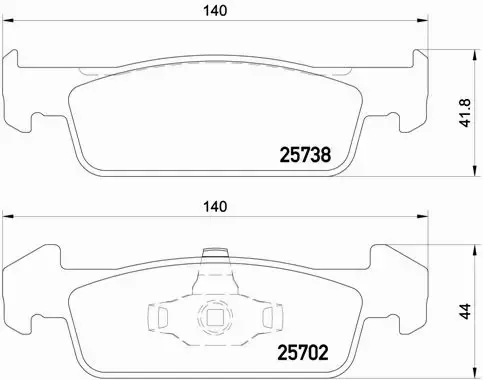 BREMBO TARCZE+KLOCKI P DACIA LOGAN II 258MM 