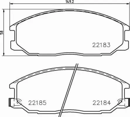 BREMBO Zestaw klocków hamulcowych, hamulce tarczowe P 77 002 