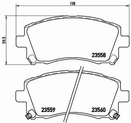 BREMBO Zestaw klocków hamulcowych, hamulce tarczowe P 78 010 