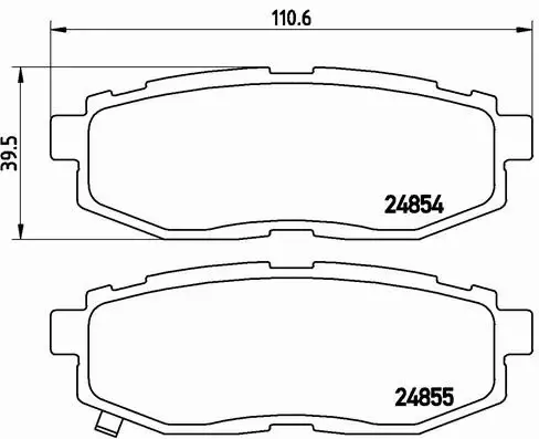 BREMBO TARCZE+KLOCKI TYŁ SUBARU BRZ 290MM 