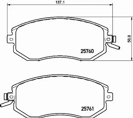 BREMBO Zestaw klocków hamulcowych, hamulce tarczowe P 78 021 