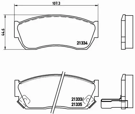 BREMBO Zestaw klocków hamulcowych, hamulce tarczowe P 79 005 