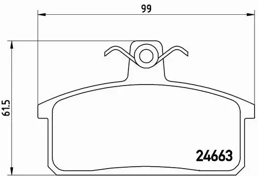 BREMBO Zestaw klocków hamulcowych, hamulce tarczowe P 79 007 