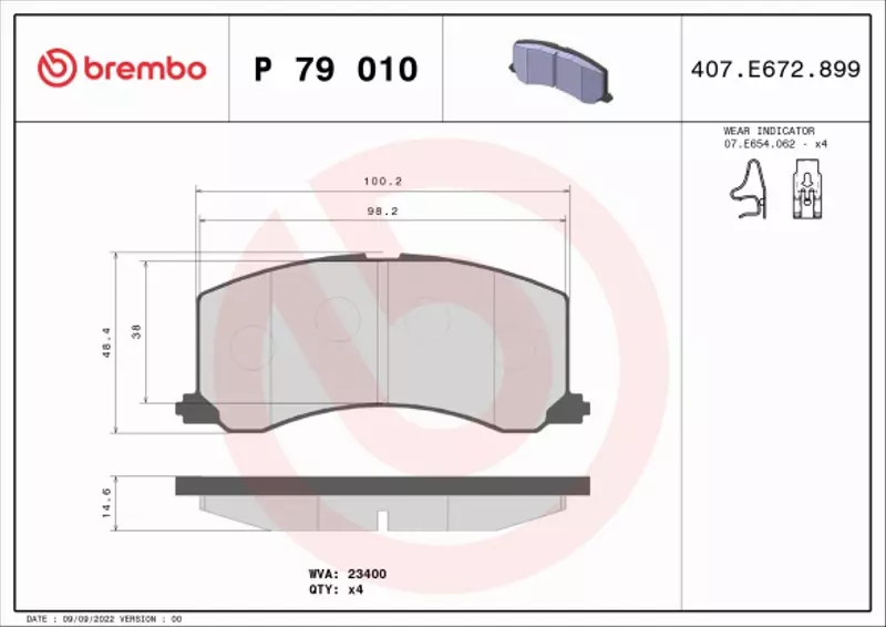 BREMBO KLOCKI HAM SUZUKI BALENO ALTO III 1.3 1.5 1 