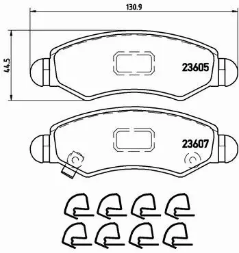 BREMBO KLOCKI HAM SUBARU JUSTY III SUZUKI WAGON G+ 