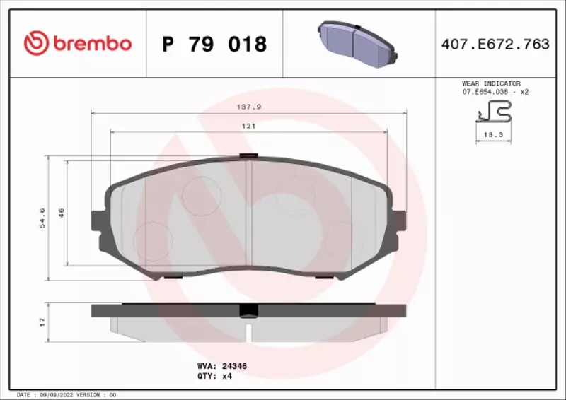 BREMBO TARCZE+KLOCKI PRZÓD SUZUKI GRAND VITARA II 