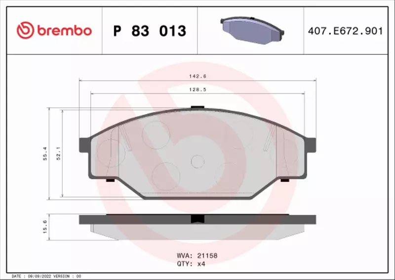 BREMBO KLOCKI HAMULCOWE P 83 013 