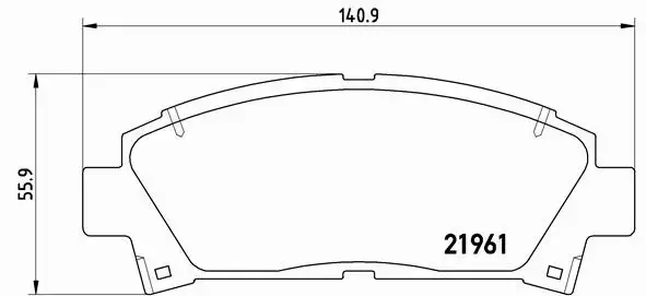 BREMBO TARCZE+KLOCKI P TOYOTA AVENSIS T22 260MM 