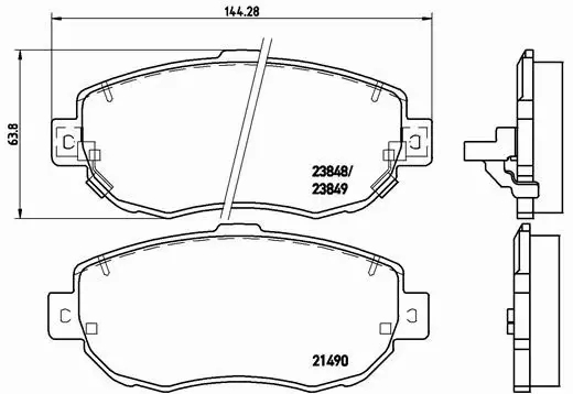 BREMBO Zestaw klocków hamulcowych, hamulce tarczowe P 83 037 