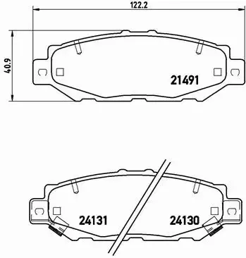 BREMBO Zestaw klocków hamulcowych, hamulce tarczowe P 83 038 