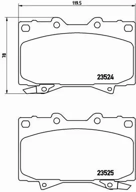 BREMBO Zestaw klocków hamulcowych, hamulce tarczowe P 83 048 