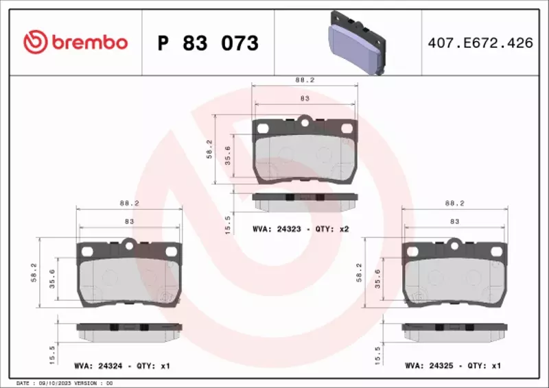 BREMBO TARCZE+KLOCKI TYŁ LEXUS GS III IS II 310MM 