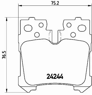 BREMBO Zestaw klocków hamulcowych, hamulce tarczowe P 83 076 