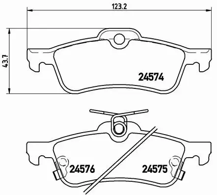 BREMBO Zestaw klocków hamulcowych, hamulce tarczowe P 83 087 