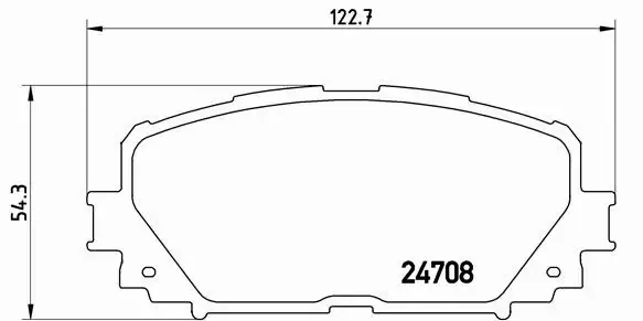 BREMBO KLOCKI HAM PRZÓD TOYOTA YARIS 1.0 1.8 06- V 