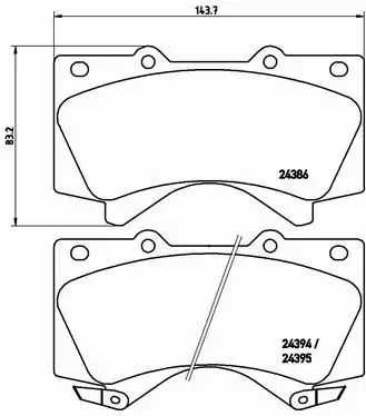 BREMBO KLOCKI HAMULCOWE LAND CRUISER TUNDRA SEQUOIA P 83 107X 