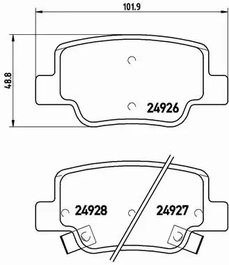 BREMBO TARCZE+KLOCKI TYŁ TOYOTA VERSO R2 297MM 