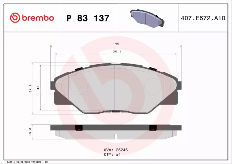 BREMBO KLOCKI HAMULCOWE P 83 137 