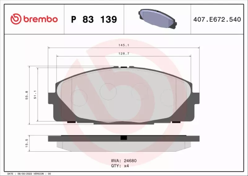 BREMBO TARCZE+KLOCKI PRZÓD TOYOTA HIACE IV 285MM 