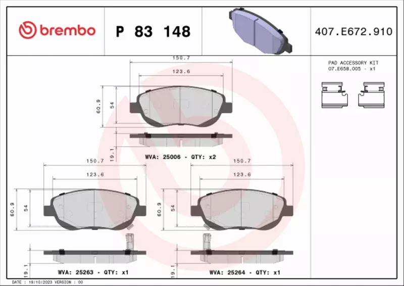 BREMBO TARCZE+KLOCKI P+T TOYOTA AVENSIS T27 320MM 