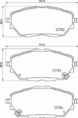 BREMBO Zestaw klocków hamulcowych, hamulce tarczowe P 83 171 