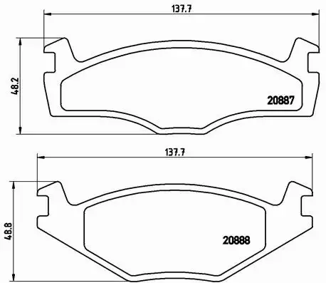 BREMBO Zestaw klocków hamulcowych, hamulce tarczowe P 85 005 