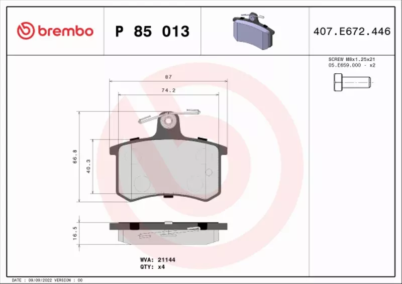 BREMBO TARCZE+KLOCKI TYŁ AUDI A8 D2 245MM 