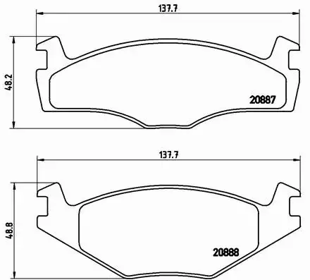 BREMBO KLOCKI HAM CORDOBA IBIZA POLO 1.0 1.4 1.6 1 