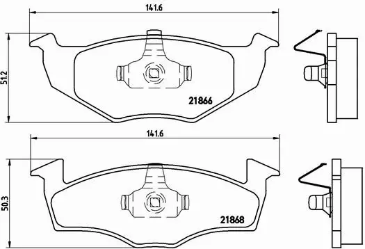 BREMBO Zestaw klocków hamulcowych, hamulce tarczowe P 85 030 