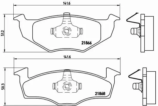 BREMBO Zestaw klocków hamulcowych, hamulce tarczowe P 85 031 