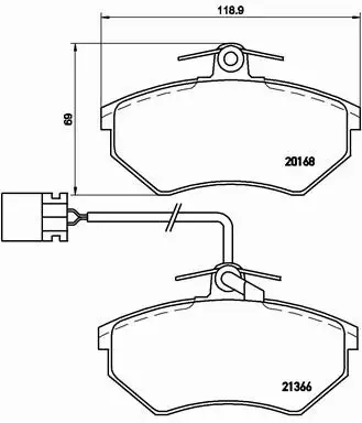 BREMBO Zestaw klocków hamulcowych, hamulce tarczowe P 85 034 